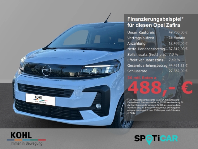 Zafira Life Tourer M 2.0 D AT8 7-Sitzer Panorama AHK Keyless