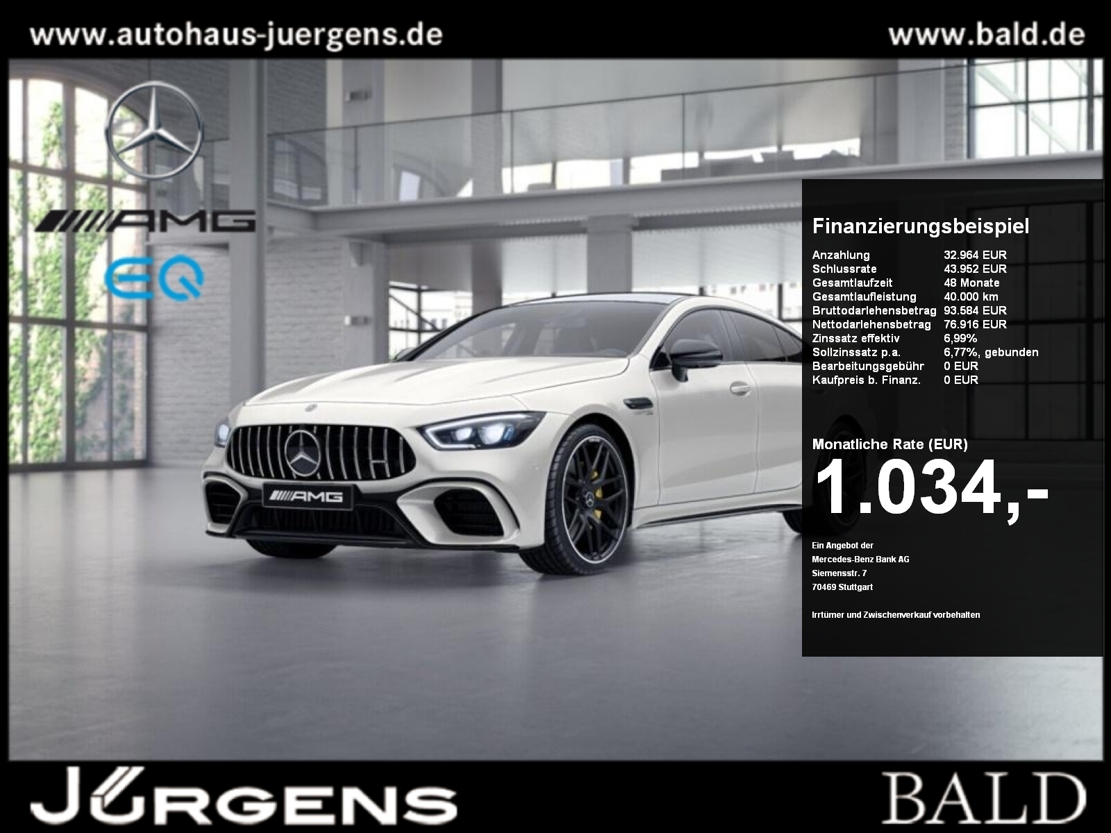 Mercedes-Benz AMG GT 63 S Burm Sitzklima Memo 21