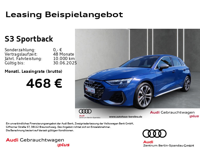 S3 Sportback *NAV+*Virt.C+*PDC+*GRA*SHZ*