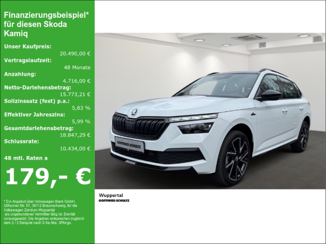 Kamiq 1.0 TSI Monte Carlo LED NAVI PANO SHZ PDC LM