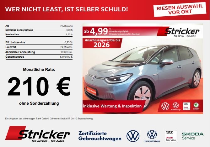 Volkswagen ID.3 °°Family 150 58 210 ohne Anzahlung Wä