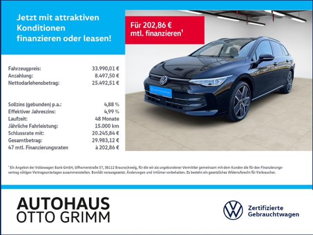 Golf VIII Variant 1.5 eTSI Style DSG AHK Matrix