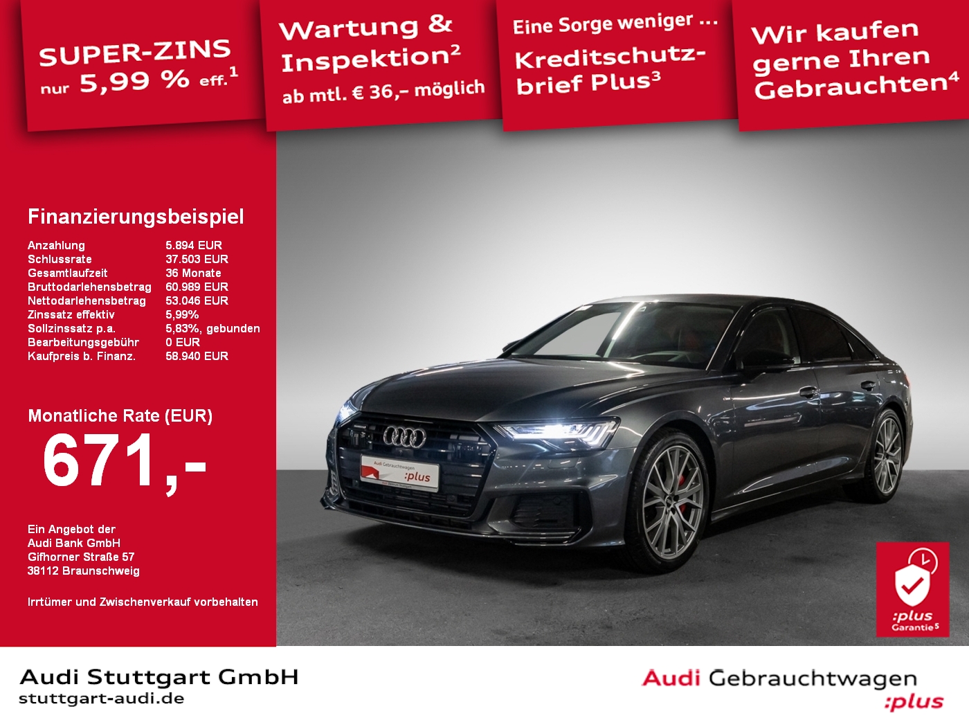 A6 Limousine TFSI e Advanced SHZ Keyless Navi