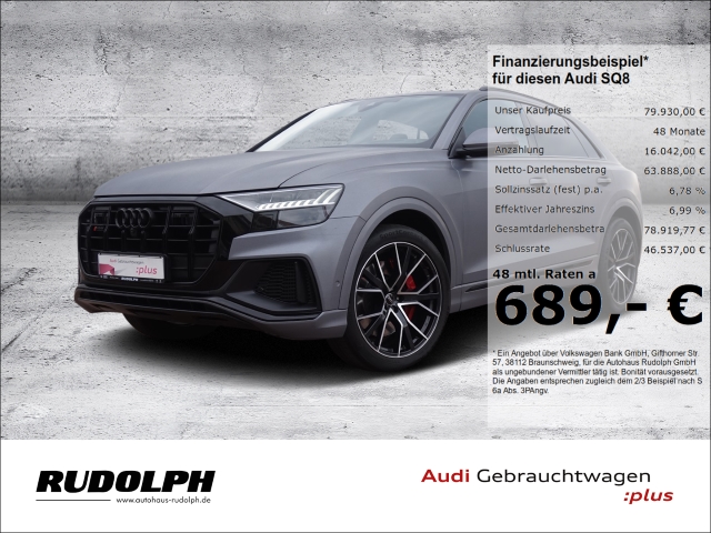 SQ8 4.0 TFSI MATRIX StandHZG PANO 360 B&O LEDER