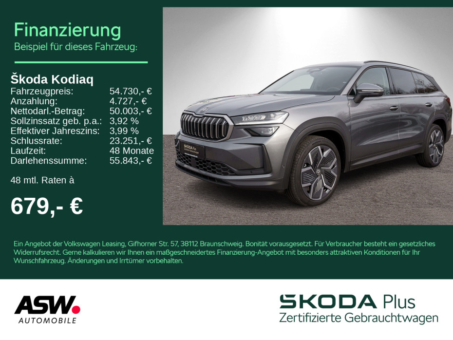 Kodiaq Selection 4x4 2.0TDI DSG Pano Sthz AHK 7S