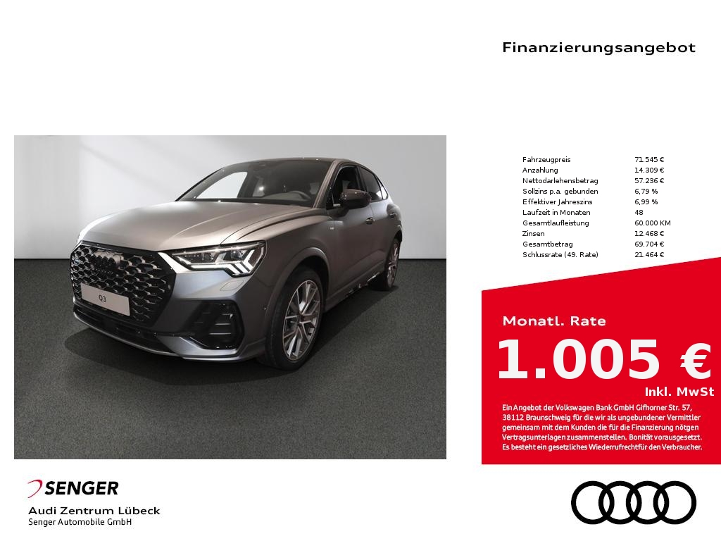 Q3 Sportback S line 40 TFSI quattro Pano. Matrix