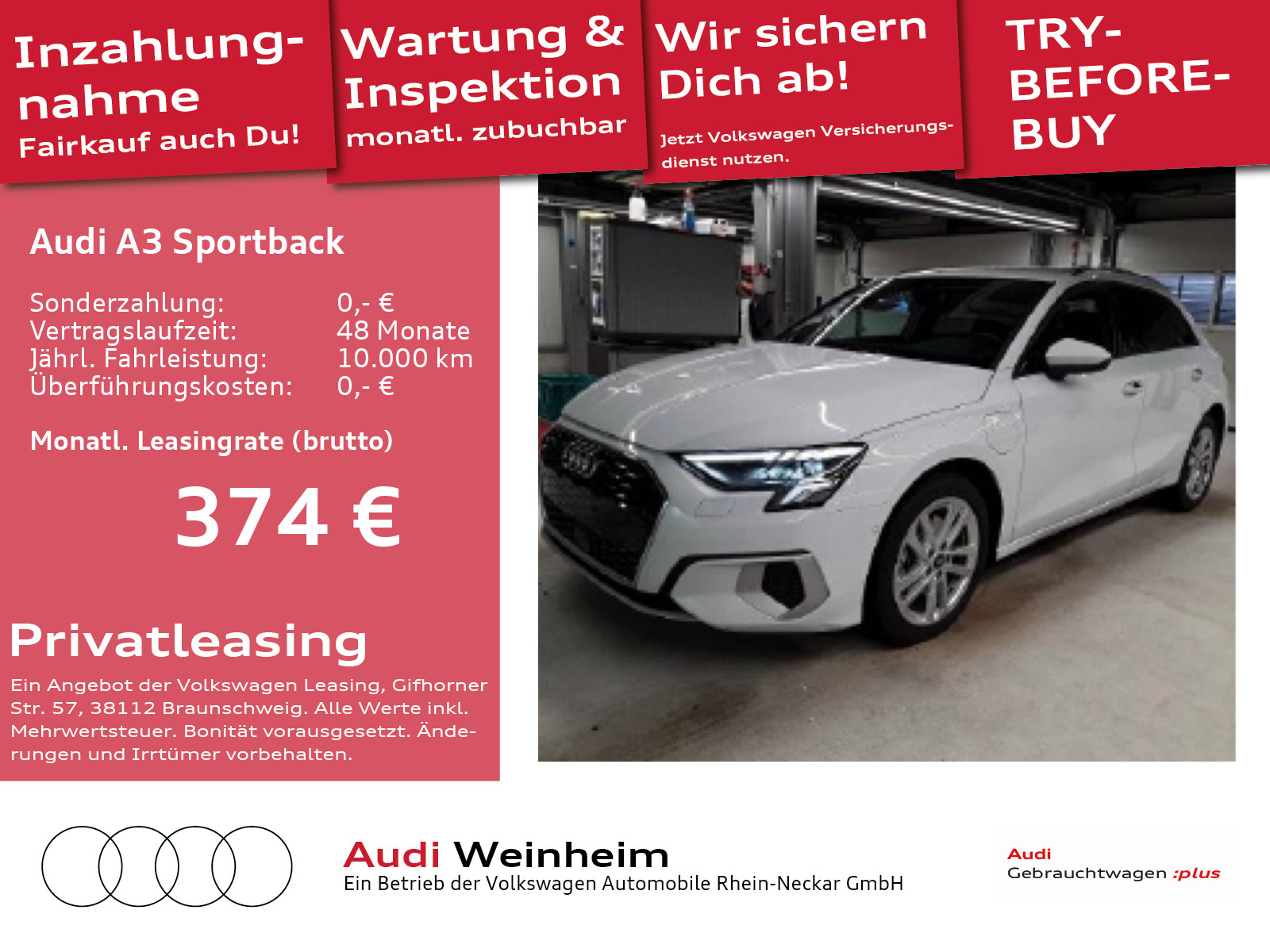 A3 Sportback 40 TFSIe adva Matrix-LED Sport uvm UPE 51.650 EUR