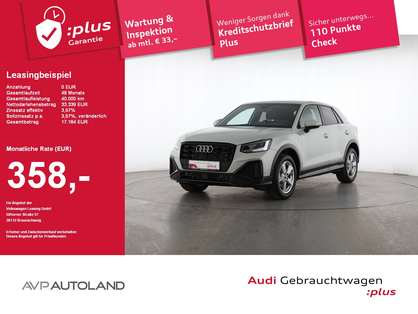 Q2 30 TDI S tronic S line | AHK | MMI NAVI