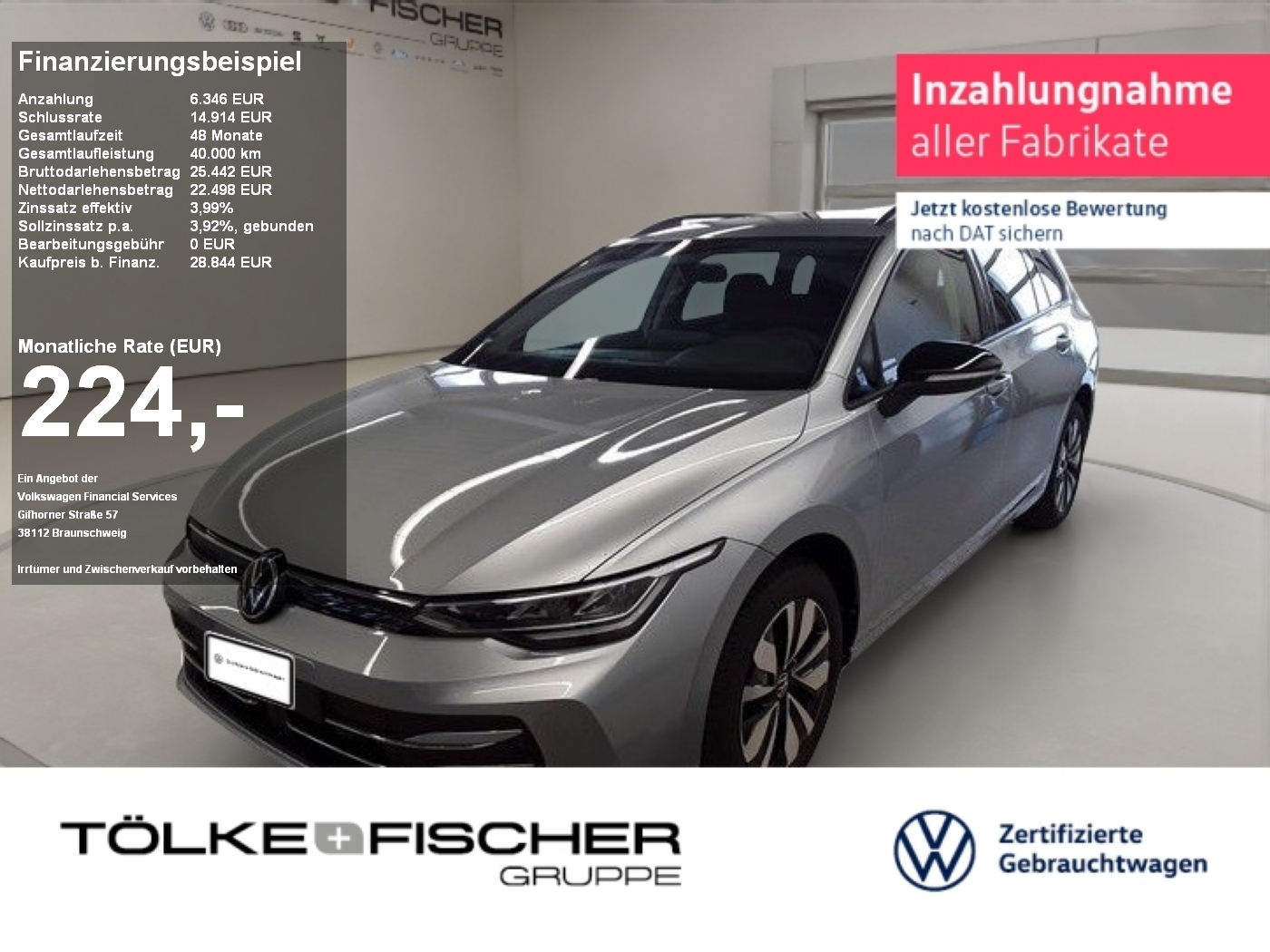 Golf VIII Variant 1.5 eTSI 85 kW Goal AHK ACC