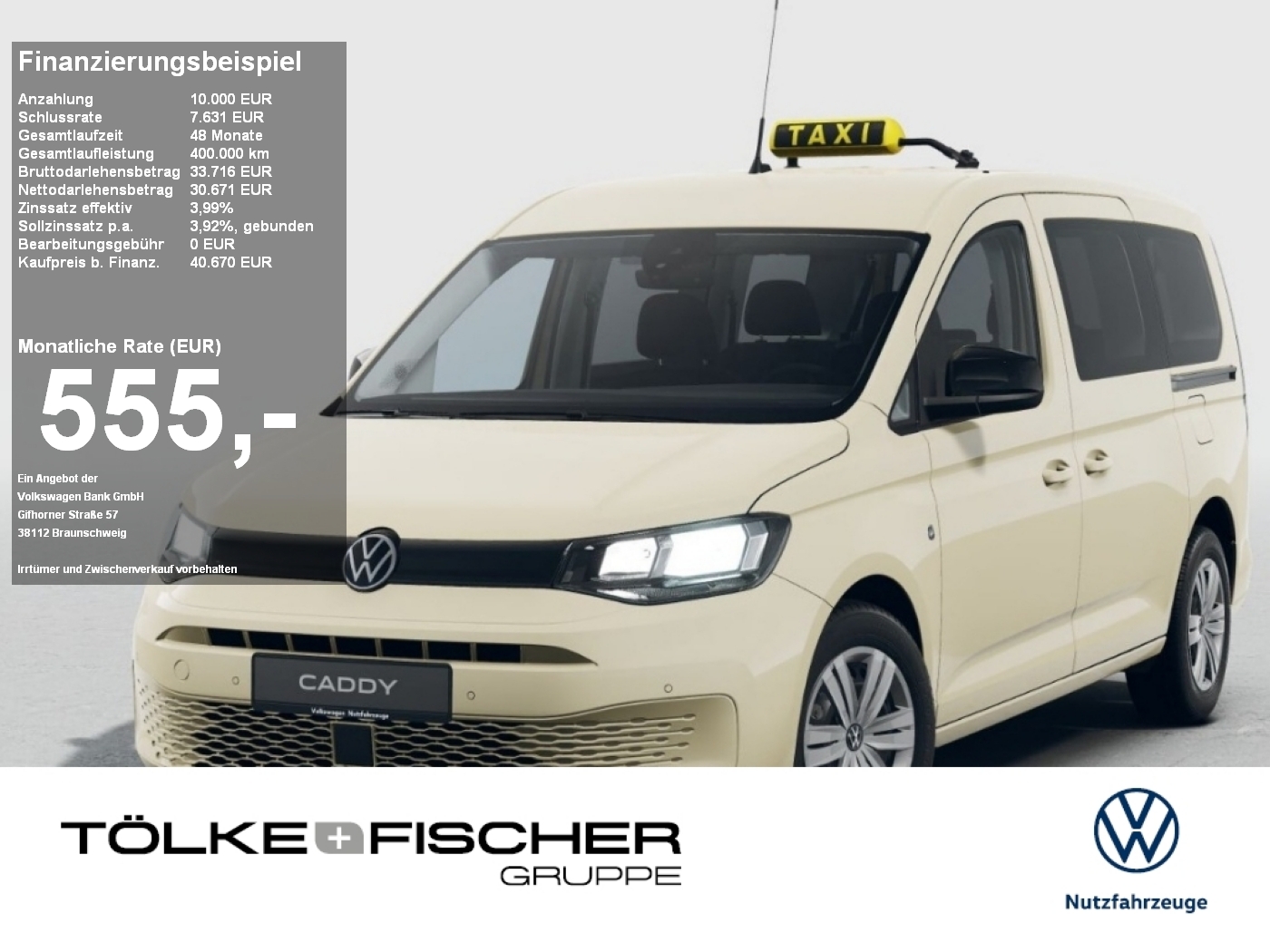 Caddy Taxi Maxi 7-Sitzer 2.0 l TDI DSG