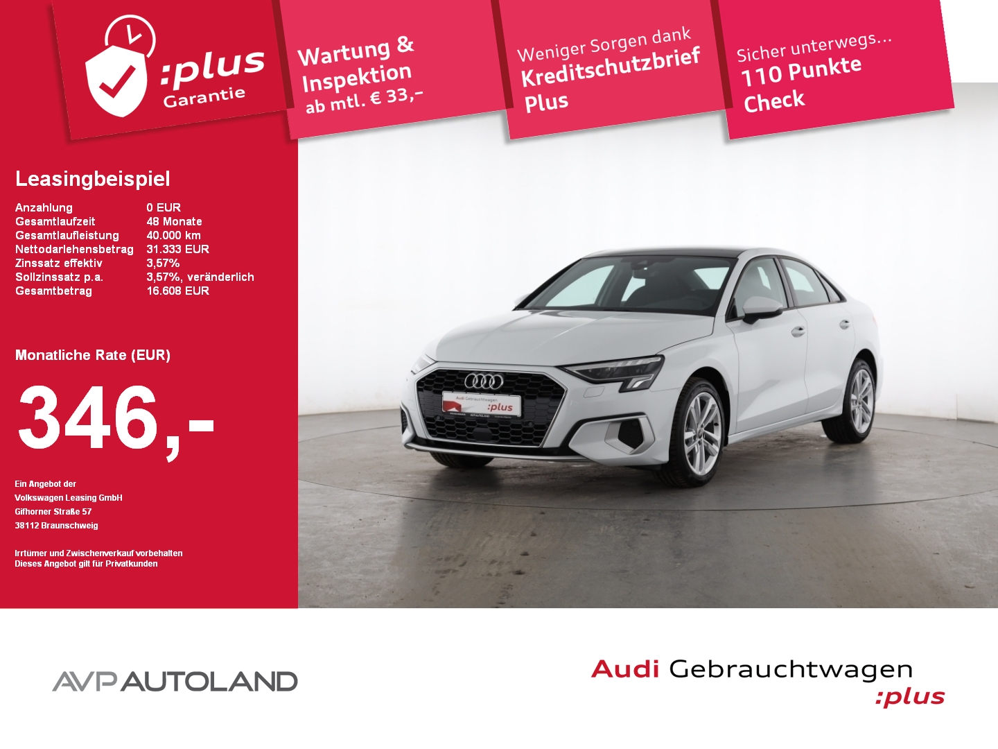 A3 Limousine 30 TFSI S tronic advanced |AHK|LED
