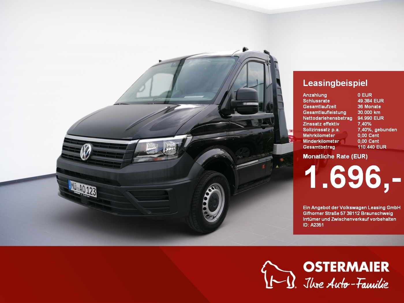Crafter ALGEMA FIT-ZEL 2.0TDI 177PS EK LR AHK.ACC.KLIMA Blitzlader2 6.3t Luft