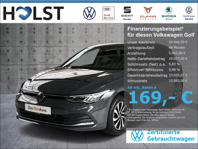 Volkswagen Golf 1.5 TSI VIII ACTIVE 5J 100TKM