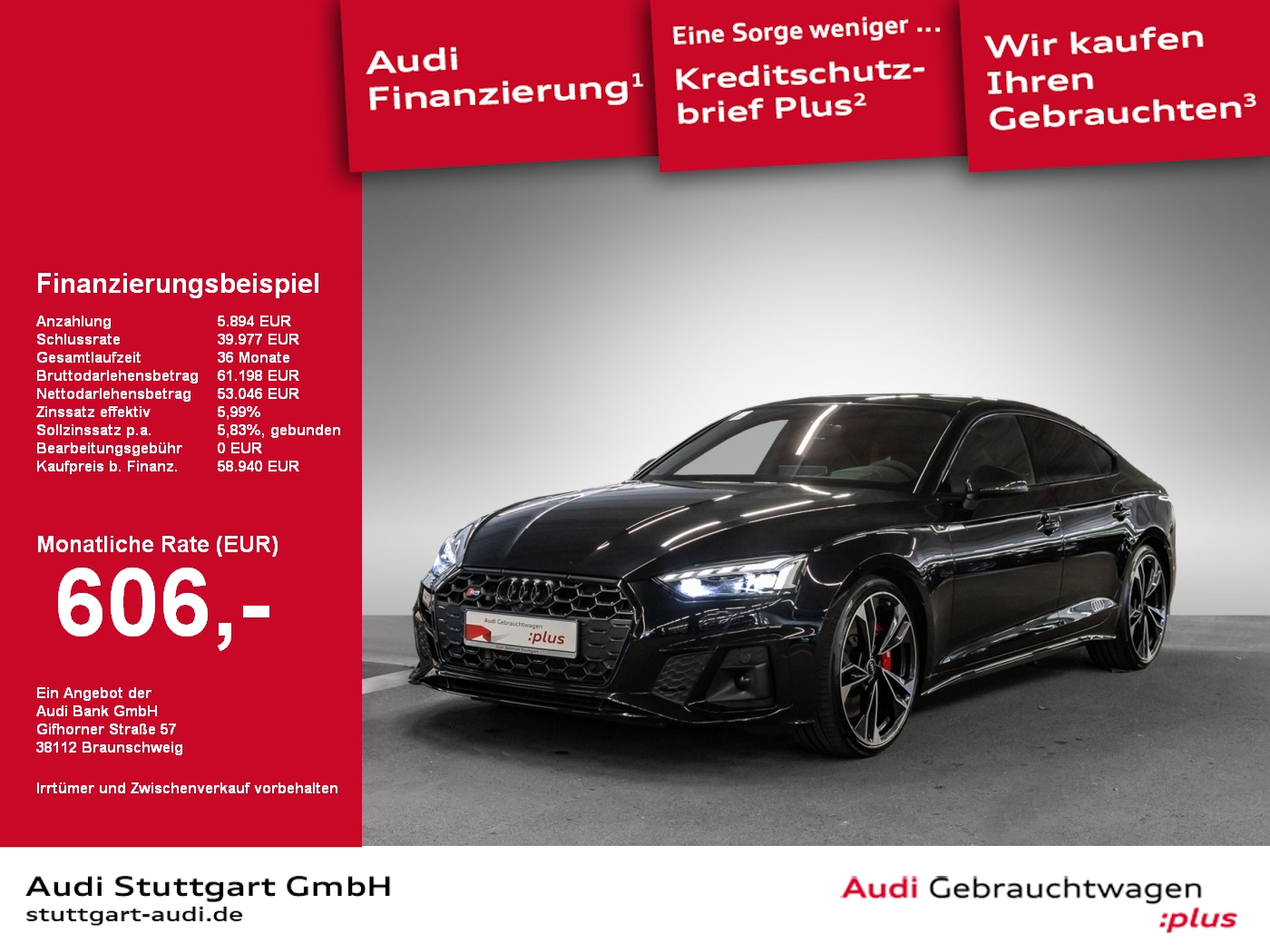 Audi S5 3.0 TDI qu Sportback Laser Carbon