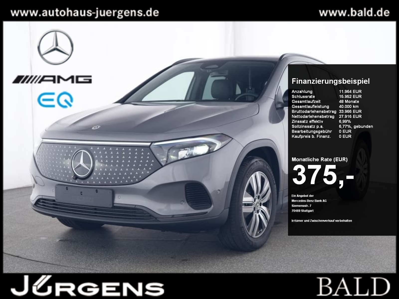 Mercedes-Benz EQA 300 MBUX Wide Night
