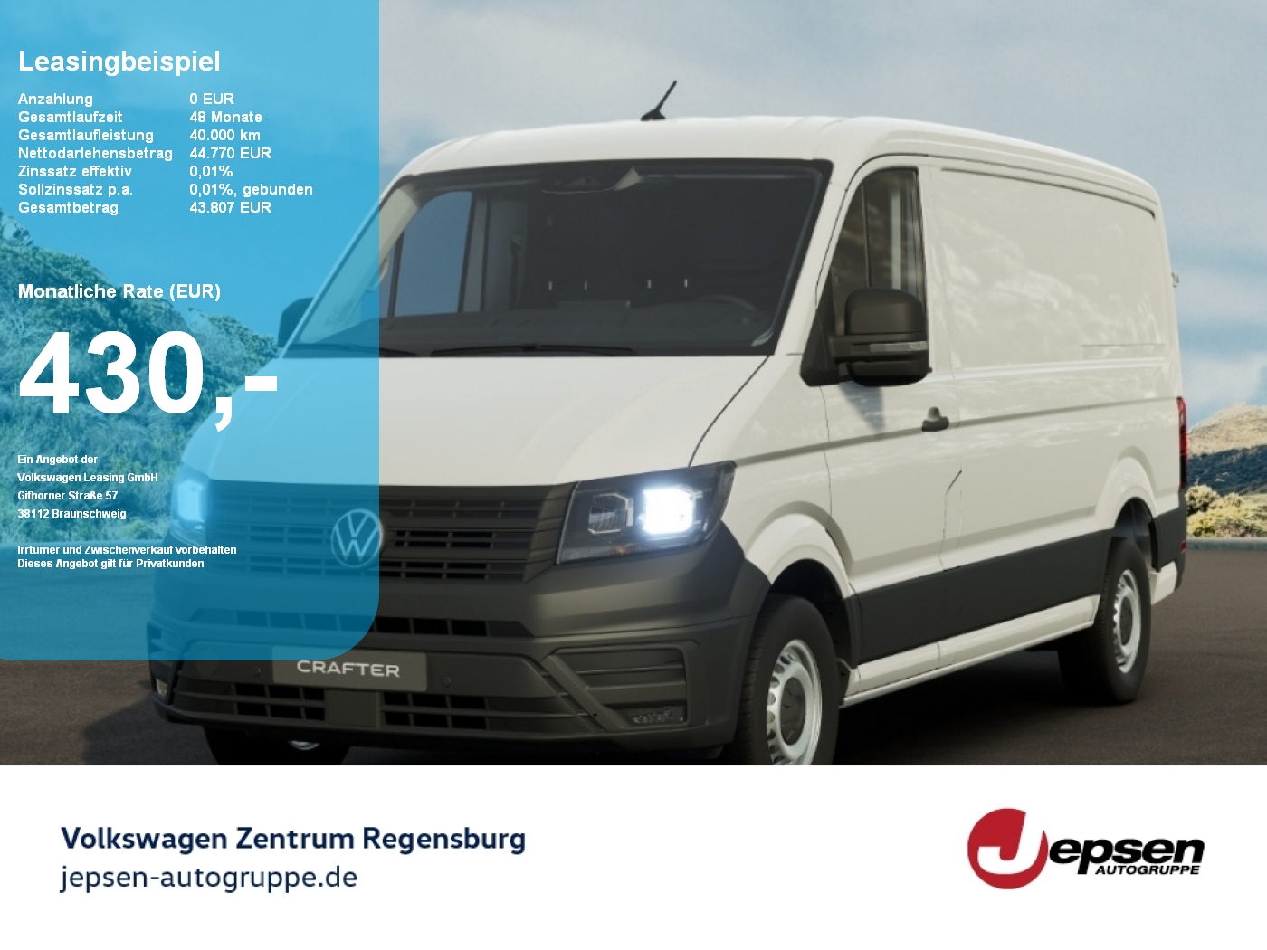 Crafter 35 Kasten MR TDI Heckflügeltür PDC