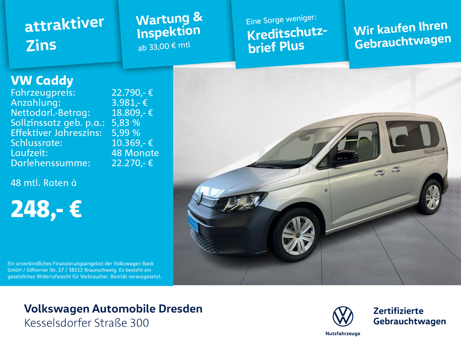 Caddy 2.0 TDI AHZV DAB GRA PDC