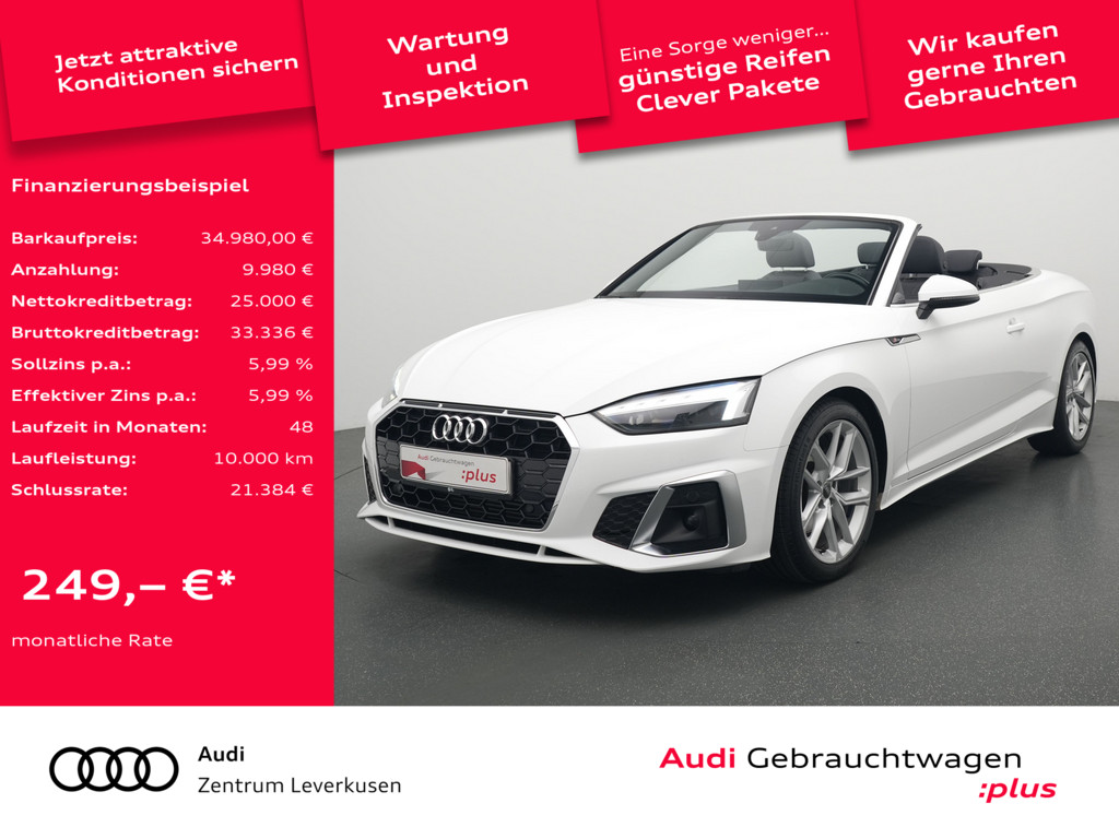 A5 Cabriolet S line S-TRON APP MATRIX LED SHZ