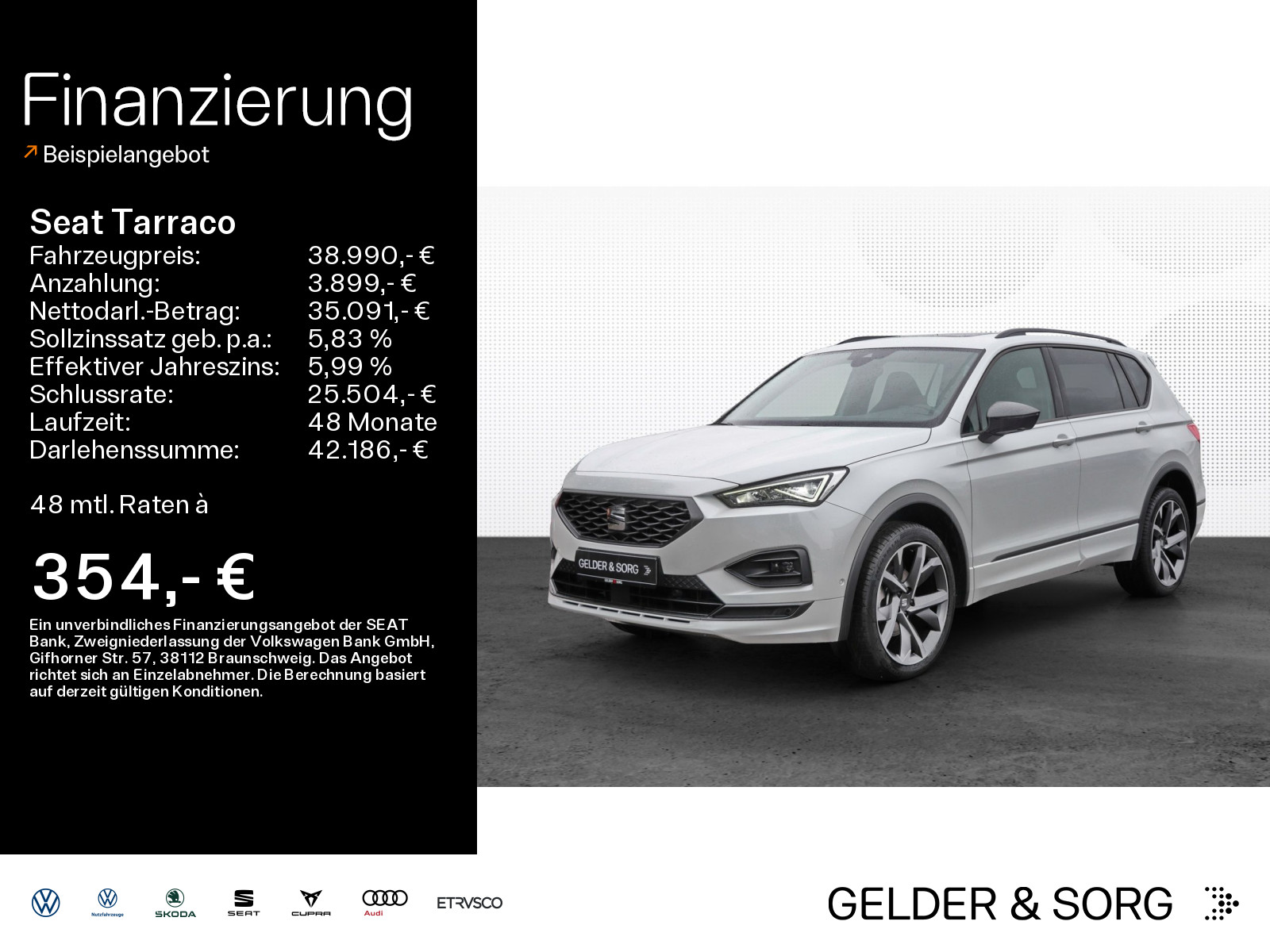 Tarraco FR 2.0 TDI 20Z*RFK*AHK*LED*Pano*7Sitzer*