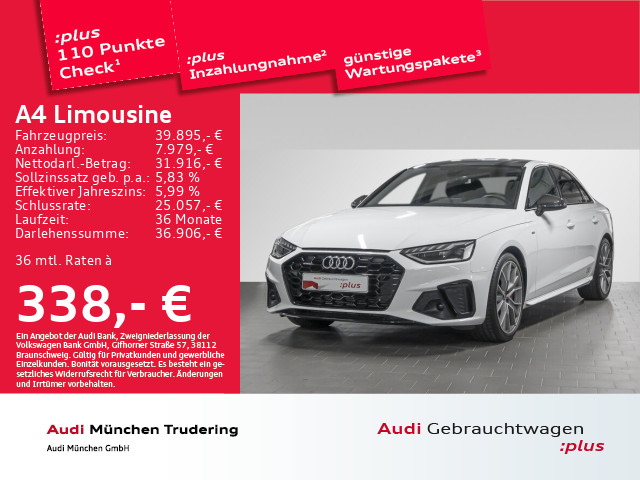 Audi A4 Limousine 45 TFSI qu S line