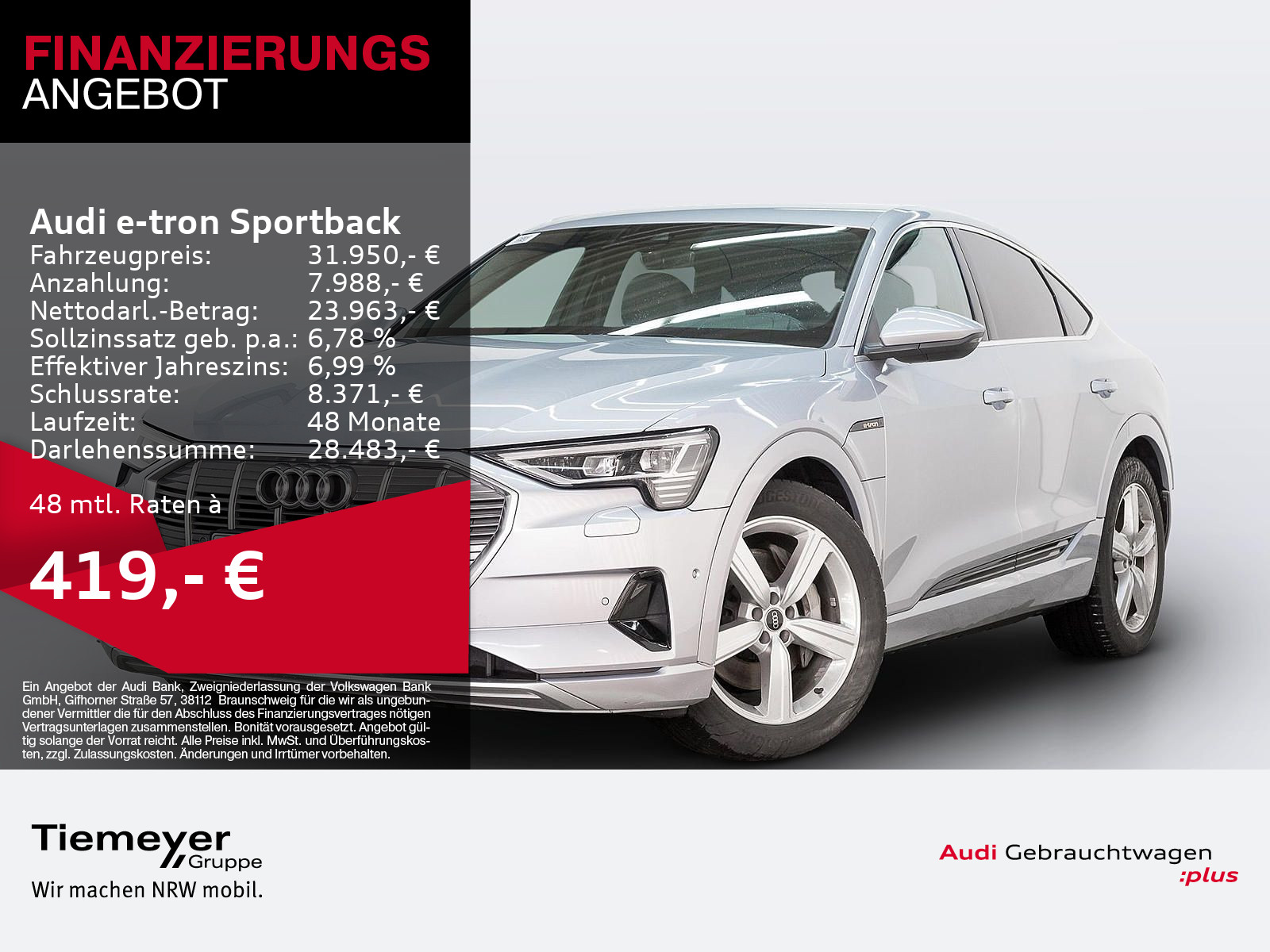 e-tron Sportback 55 ADVANCED LM20 eSITZE BuO ACC-TOUR NAVI+ KAMERA
