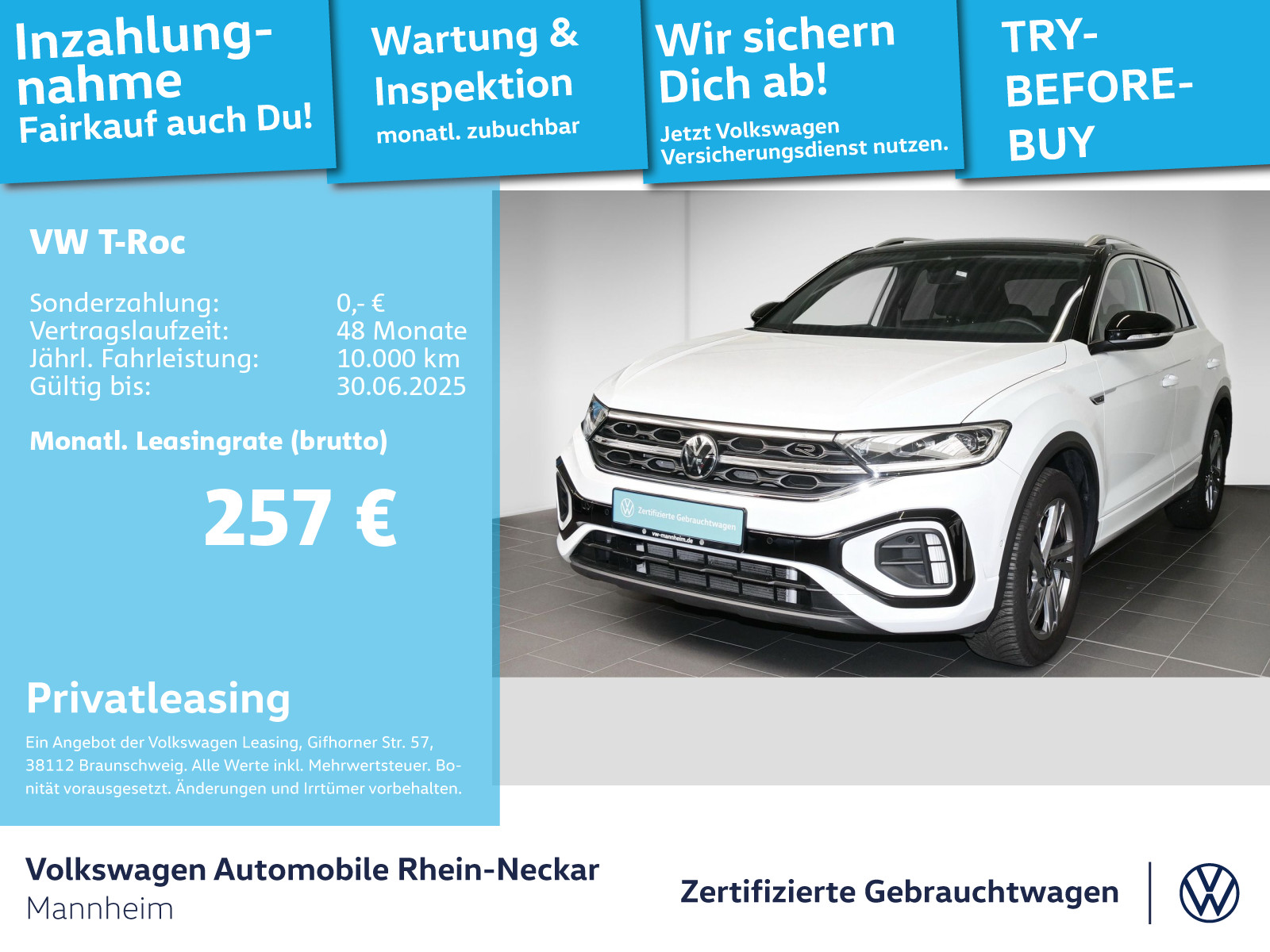 T-Roc 2.0 TDI R-Line AHK Navi Kamera LED-Plus uvm