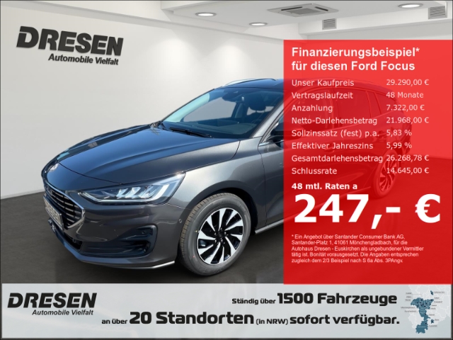 Focus 1.0 Turnier Titanium Sitzheizung/Navi/ACC/Carplay/LED-Licht