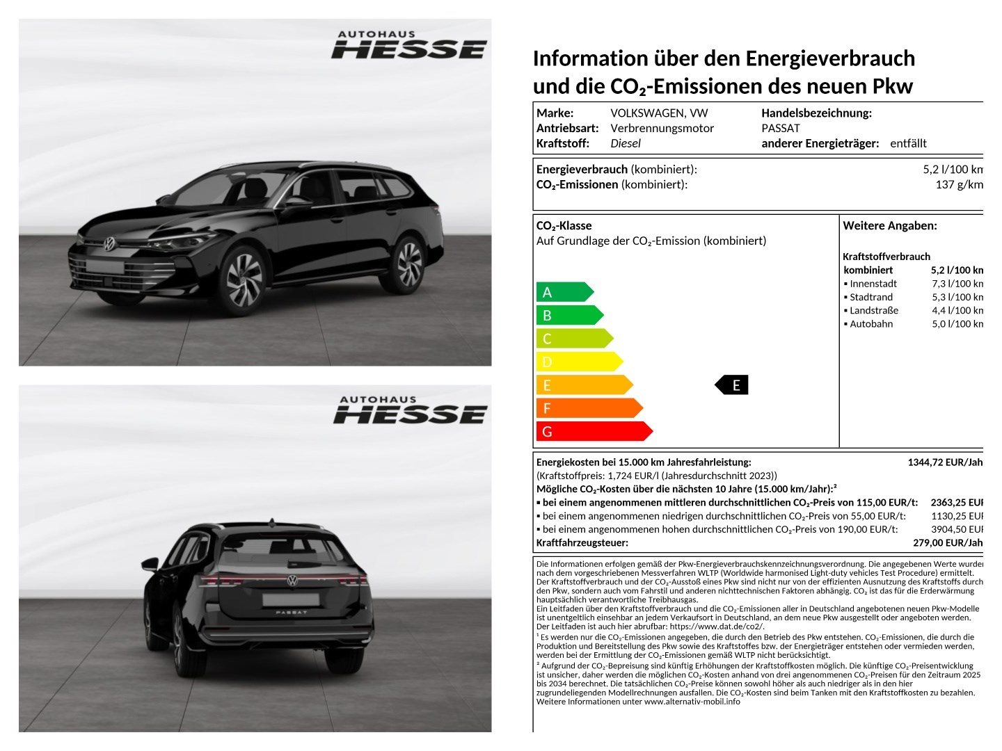 Passat Elegance 2,0 l TDI SCR 110 kW (150 PS) 7-Gang-Doppelkupplungsgetriebe DSG