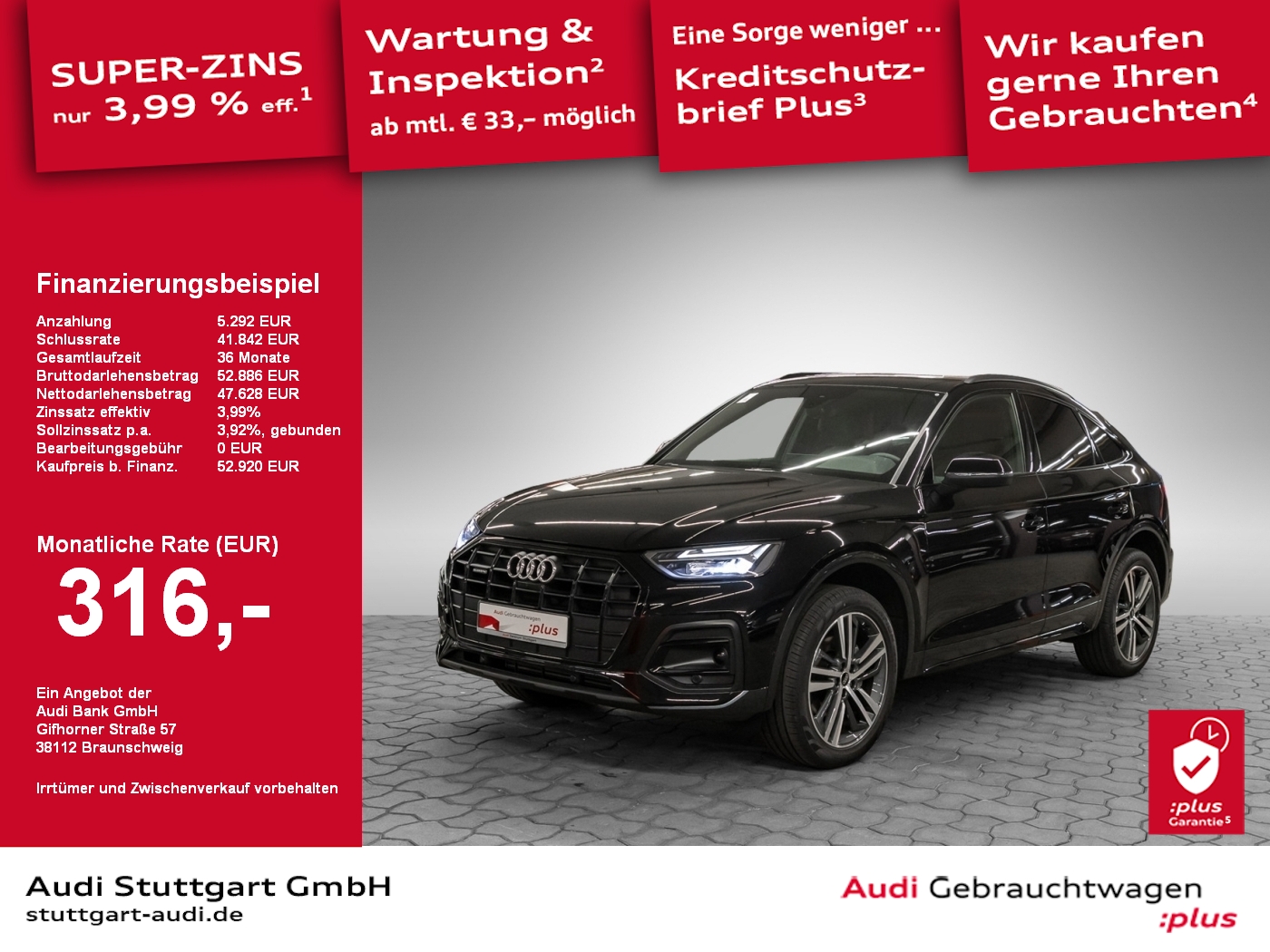 Audi Q5 Sportback advanced 45 TFSI qu