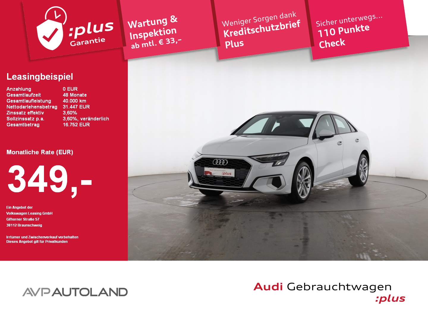 A3 Limousine 30 TFSI S tronic advanced | PANO |