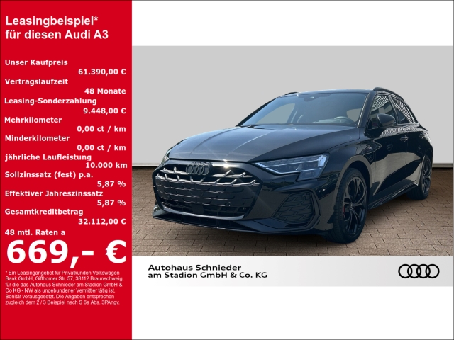 A3 SPORTB 45 TFSIe MATRIX,AHK,NAVI,HUD,PARK-LENK