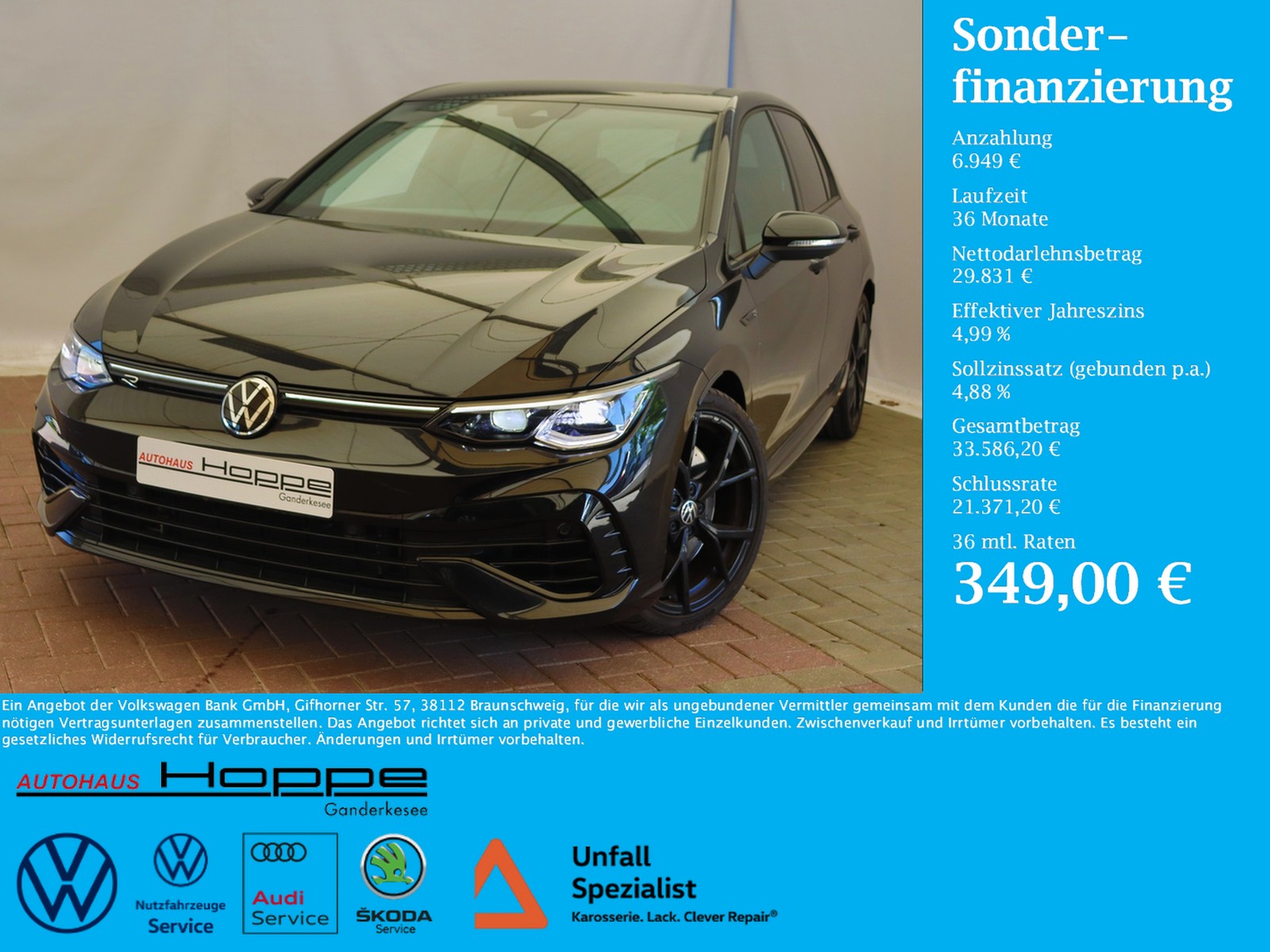 Golf VIII R 2.0 l TSI DSG+PERFORMACE+MATRIX+AHK+ACC+RFK+NAVI