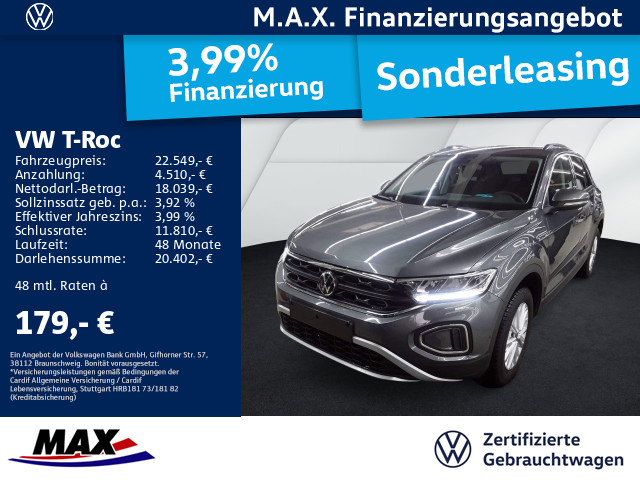 T-Roc 1.0 TSI LIFE LED+PDC+DCP+NAVI+USB+LANE ASSIST
