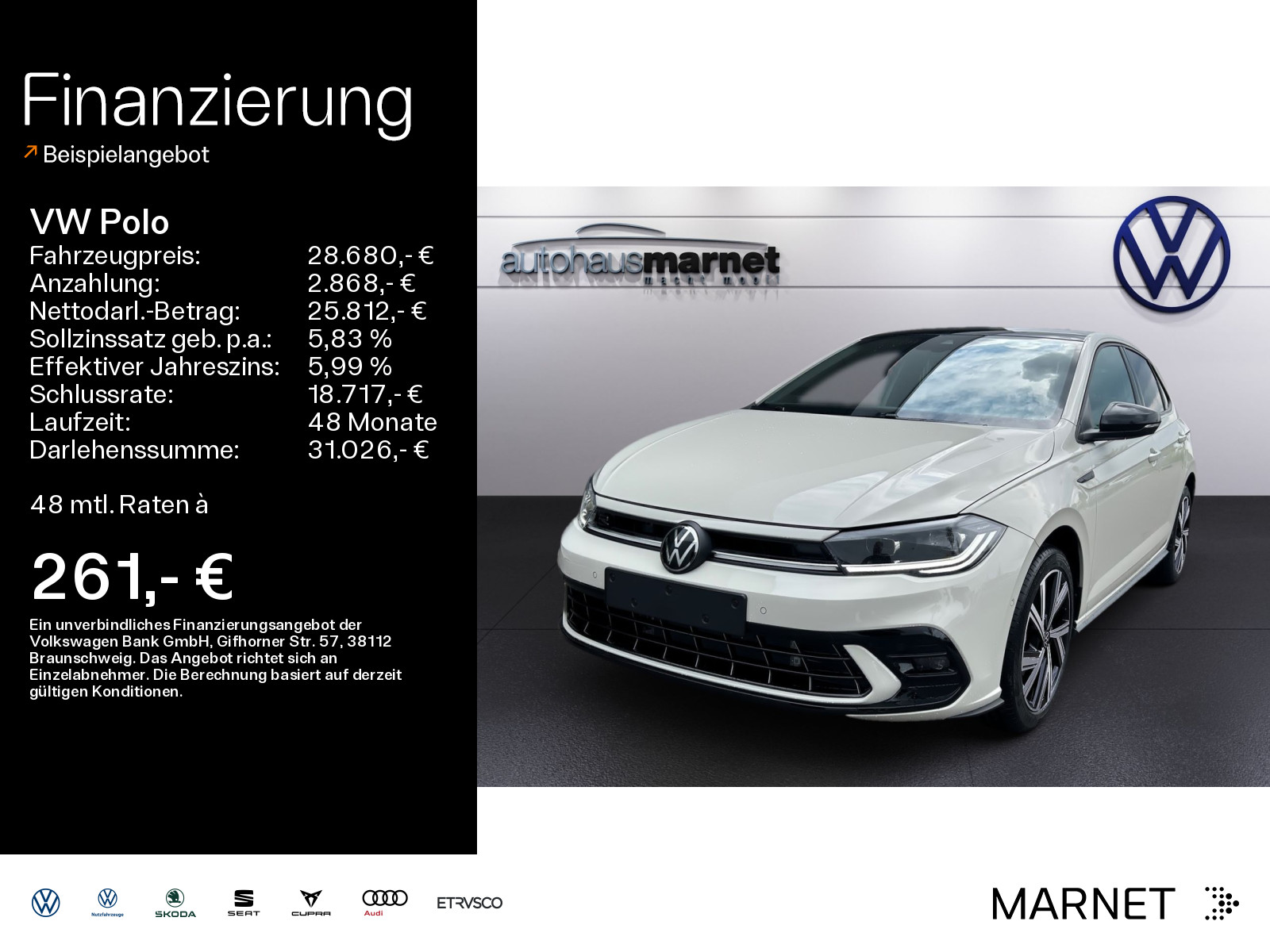 Polo 1.0 TSI DSG R-Line IQ LIGHT*17Z*NAV*APP*DAB