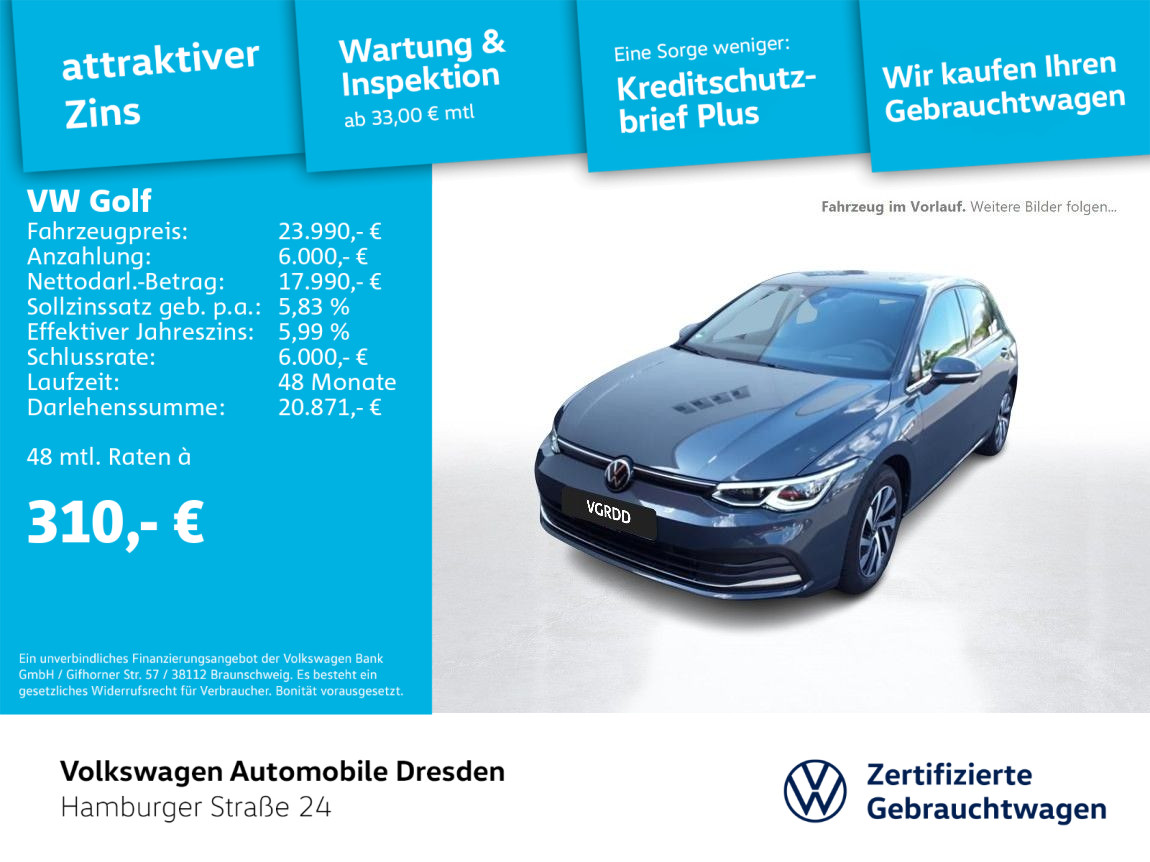 Golf VIII Style 1.4 TSI DSG e-Hybrid IQ AHK HUD