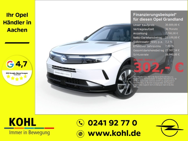 Grandland GS 1.2 48V Mild-Hybrid 136PS AHK Navi Klimaautom