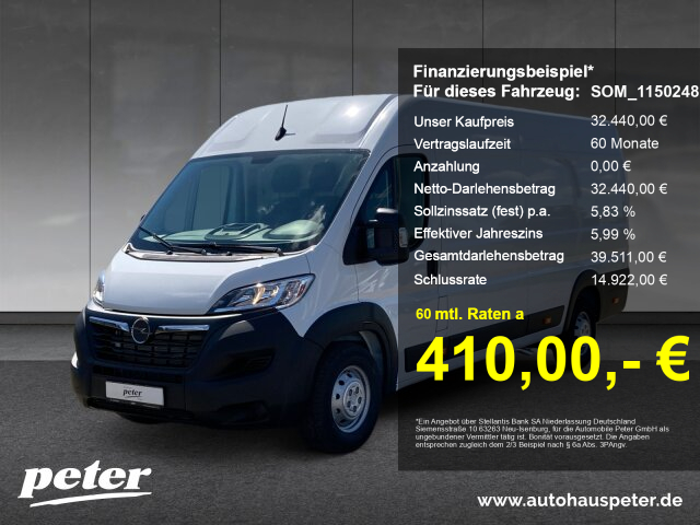 Movano Cargo L4H2 3,5t verstärkt 2.2D Navi RFK