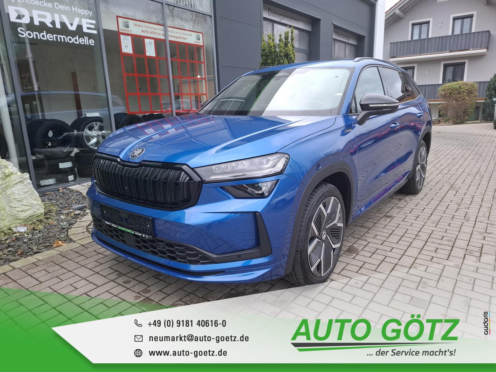 Skoda Kodiaq Sportline Vorb Blind-Spot elektr Heckkl LichtAssist Induktiv Laden Frontscheibenheiz Ladeboden vo hi hi vo VZE Digi SpurAssist Sunset Spi