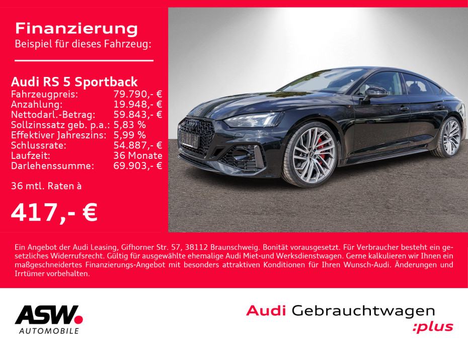 RS 5 Sportback Matrix HUD 360° NAVI PANO B&O VC