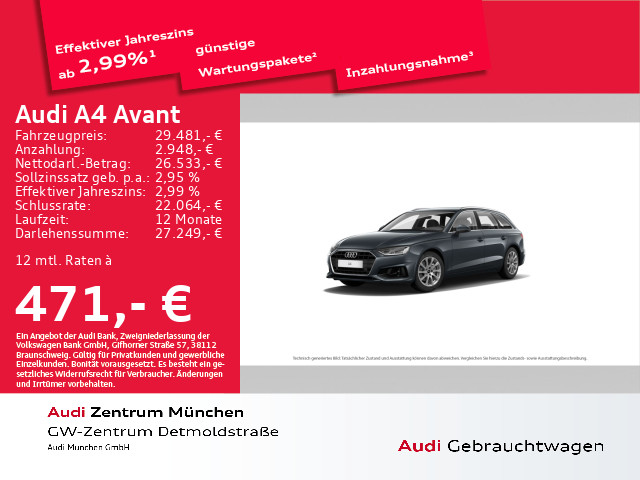 Audi A4 Avant 40 TFSI