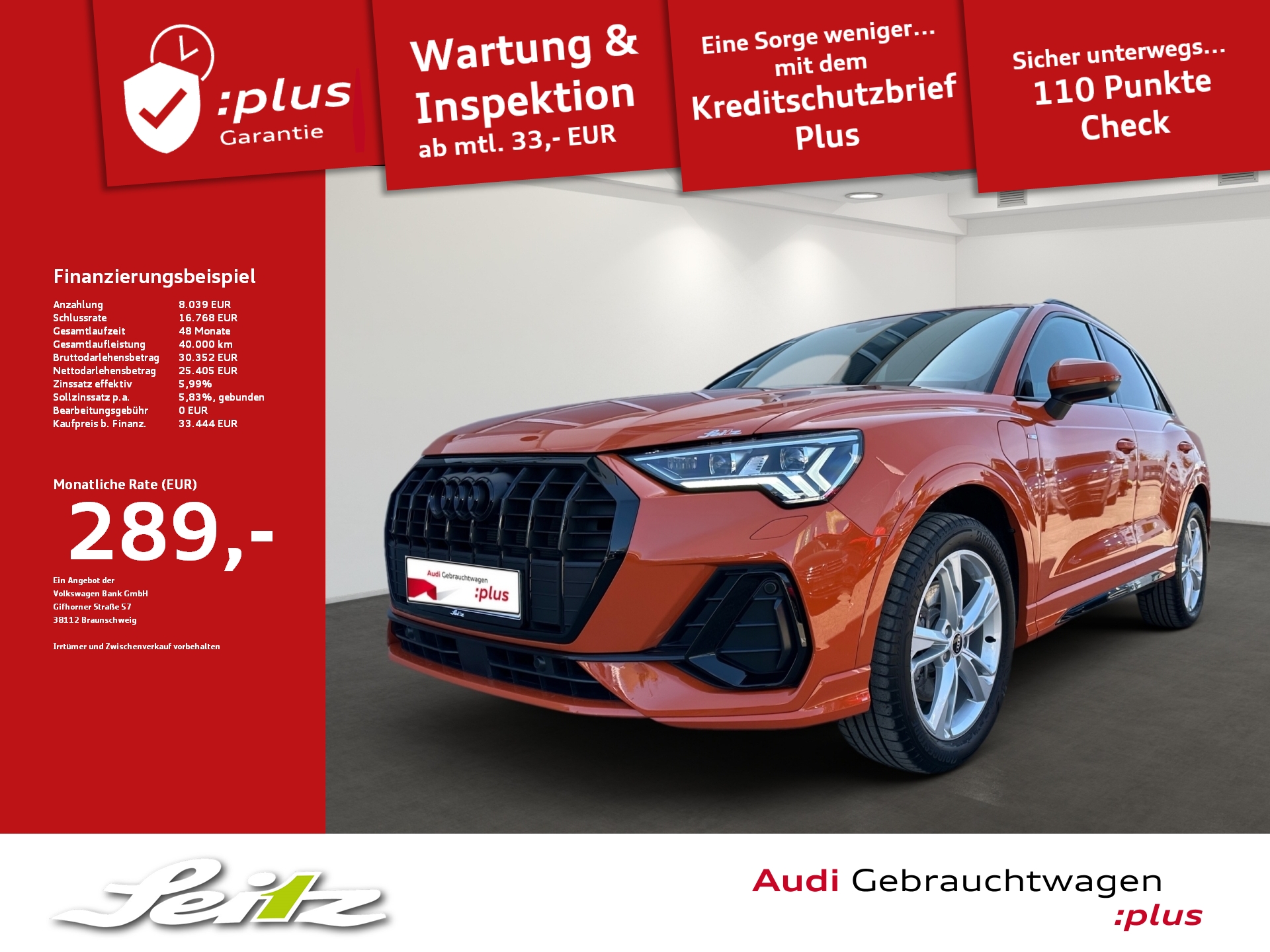 Q3 45 TFSI e S line *MATRIX*NAVI*PARKSENSOR*