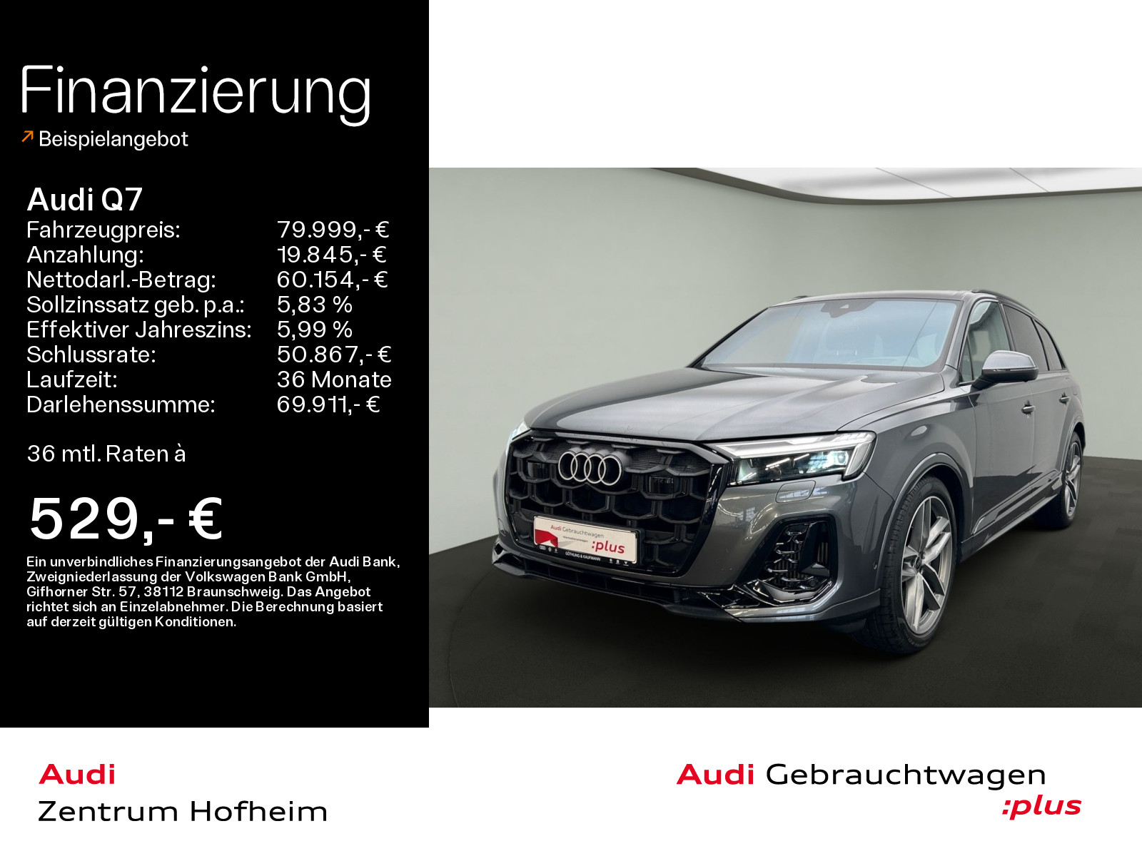 Q7 55 TFSIe qu S line tip*B&O*HUD*Pano*Matrix*Virtual*Navi+*ARL*Assistenz+*Optik*AHK*
