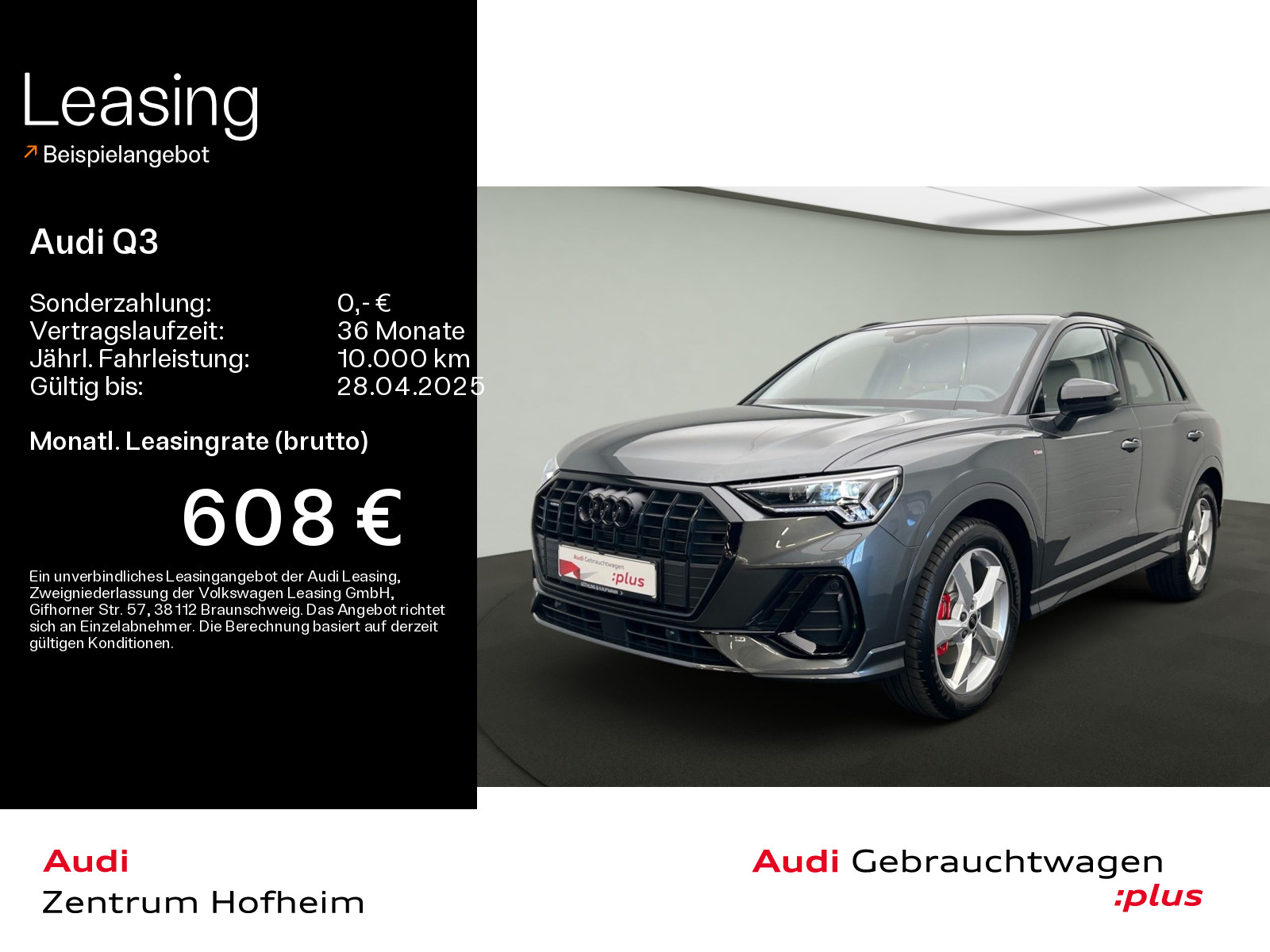 Q3 40 TDI qu 2x S line S tro*Sonos*Standh*Matrix*Virtual*Navi+*360° Kamera*ACC*Optik*AHK*