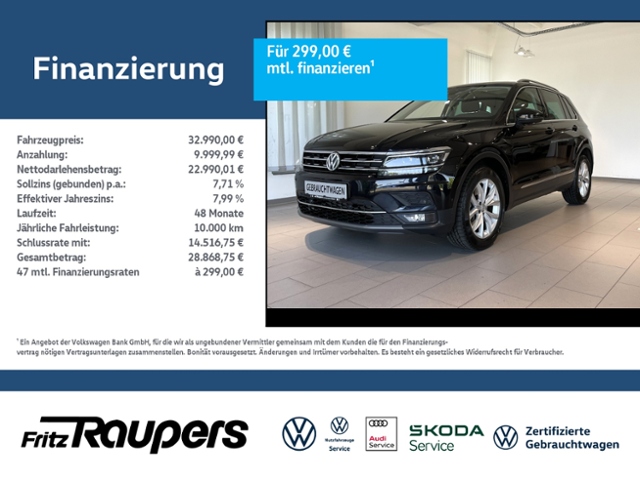 Tiguan 2.0 DSG Highline 4M +PANODACH+ALLWETTER