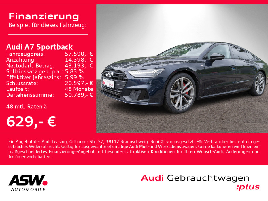 A7 Sportback 55TFSI e Sline quattro Navi Matrix