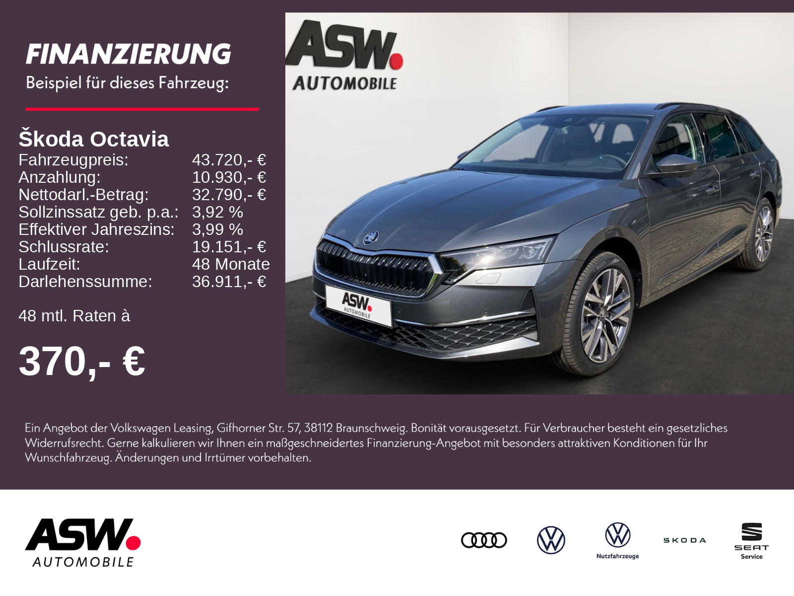 Octavia Combi Selection 2,0TSI 204PS DSG 4x4 AHK