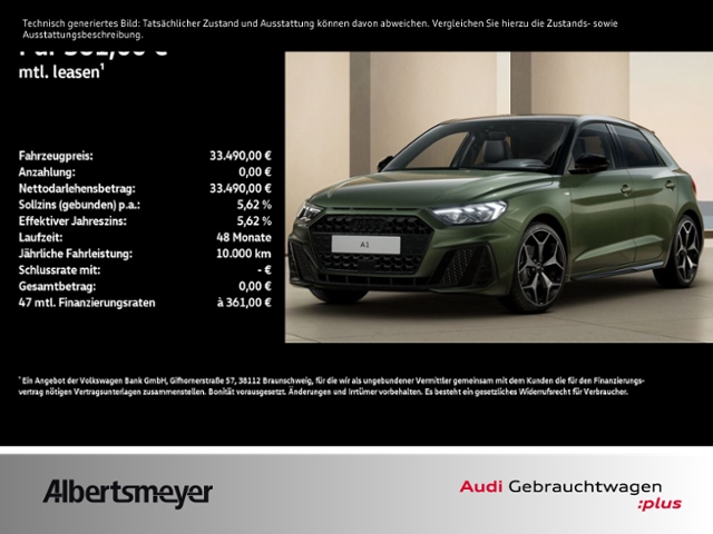 A1 Sportback 30 TFSI S-LINE+LED+CARPLAY+PDC