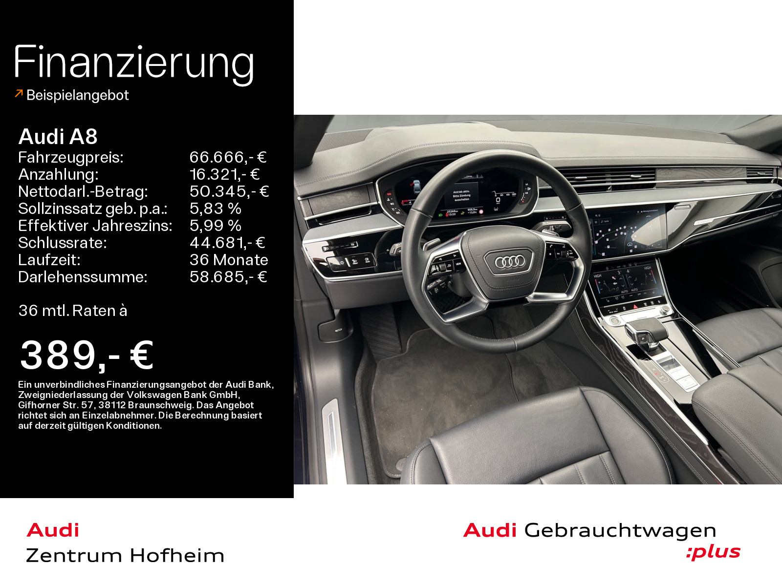 A8 50 TDI qu tip*Air*B&O*HUD*Pano*Standh*HD Matrix*Virtual*Navi+*Assistenzpaket+*