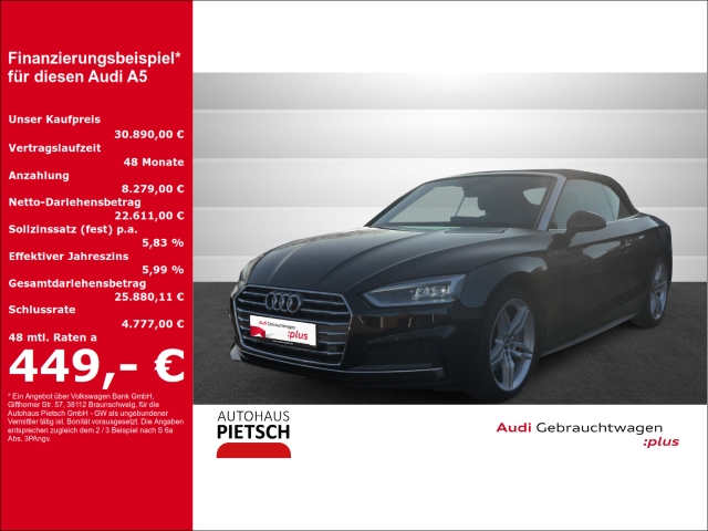 A5 Cabriolet 2.0 TFSI S line Keyless DigCockpit