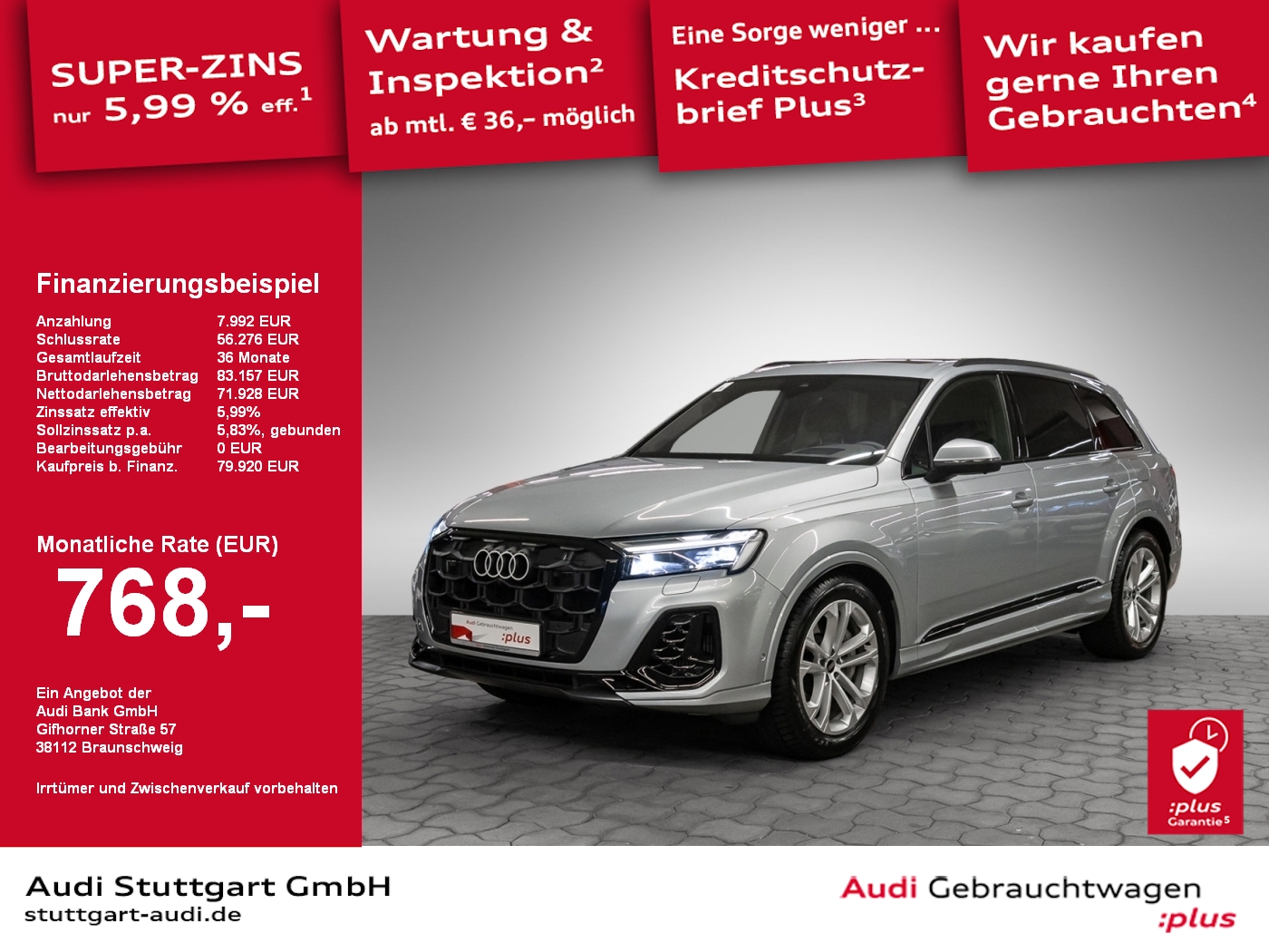 Audi Q7 S line 55 TFSI e quattro